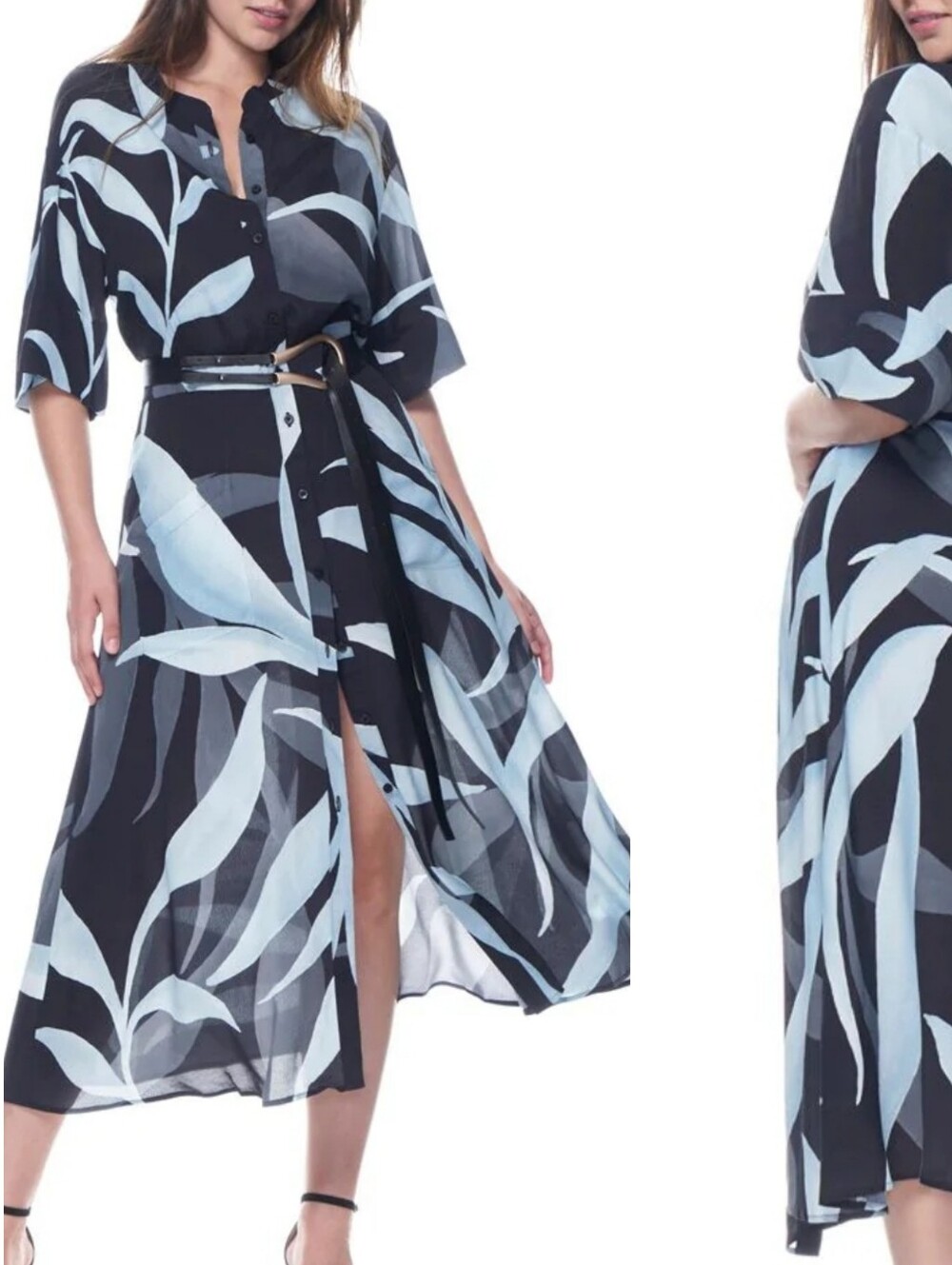 THE KIT "Aqua Jungle" Cobie Shirtdress